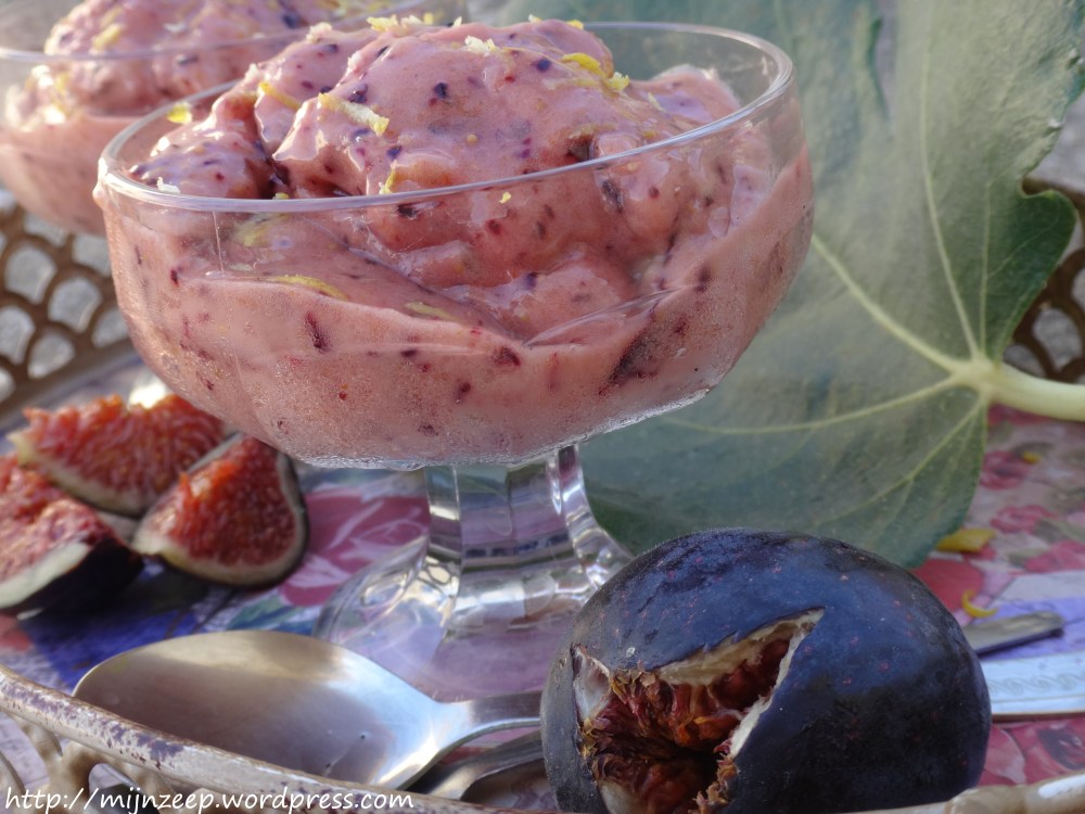Raw vegan fig ice cream